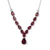 Natürliches Mosambik Granat Collier, Ca. 45 Cm, 925 Silber Platiniert Ca. 6.87 Ct -Schmuck Shoplc 7260500