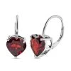 Natürliche Mosambik Granat Herz-Ohrringe, 925 Silber Platiniert Ca. 7.28 Ct 1 Natürliche Mosambik Granat Herz-Ohrringe, 925 Silber Platiniert Ca. 7.28 Ct -Schmuck Shoplc 7260515