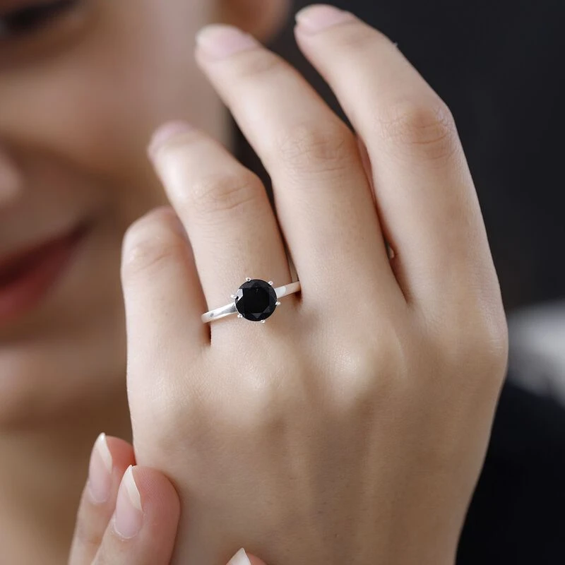 Schwarzer Turmalin Ring, 925 Silber (Größe 17.00) Ca. 2.06 Ct 5 Schwarzer Turmalin Ring, 925 Silber (Größe 17.00) Ca. 2.06 Ct – Bild 3