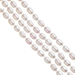 Weiße Süßwasserzuchtperlen Halskette, 255 Cm -Schmuck Shoplc 7261063 3