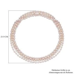 Weiße Süßwasserzuchtperlen Halskette, 255 Cm -Schmuck Shoplc 7261063 4