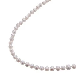 Weiße Süßwasserzucht Perlen Halskette, (8-9mm), Ca. 60 Cm, Edelstahl -Schmuck Shoplc 7261087 2