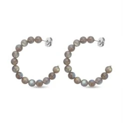 Labradorit Creolen, Edelstahl Ca. 70.00 Ct -Schmuck Shoplc 7261416 3