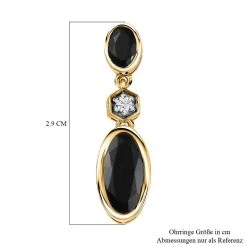 Schwarze Turmalin Ohrringe, 925 Silber Vergoldet Ca. 5.18 Ct 13 Schwarze Turmalin Ohrringe, 925 Silber Vergoldet Ca. 5.18 Ct -Schmuck Shoplc 7261590 5