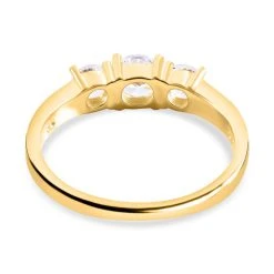 Lustro Stella - Weißer Zirkonia-Ring, 925 Silber Vergoldet (Größe 16.00) Ca. 1,75 Ct -Schmuck Shoplc 7261703 4