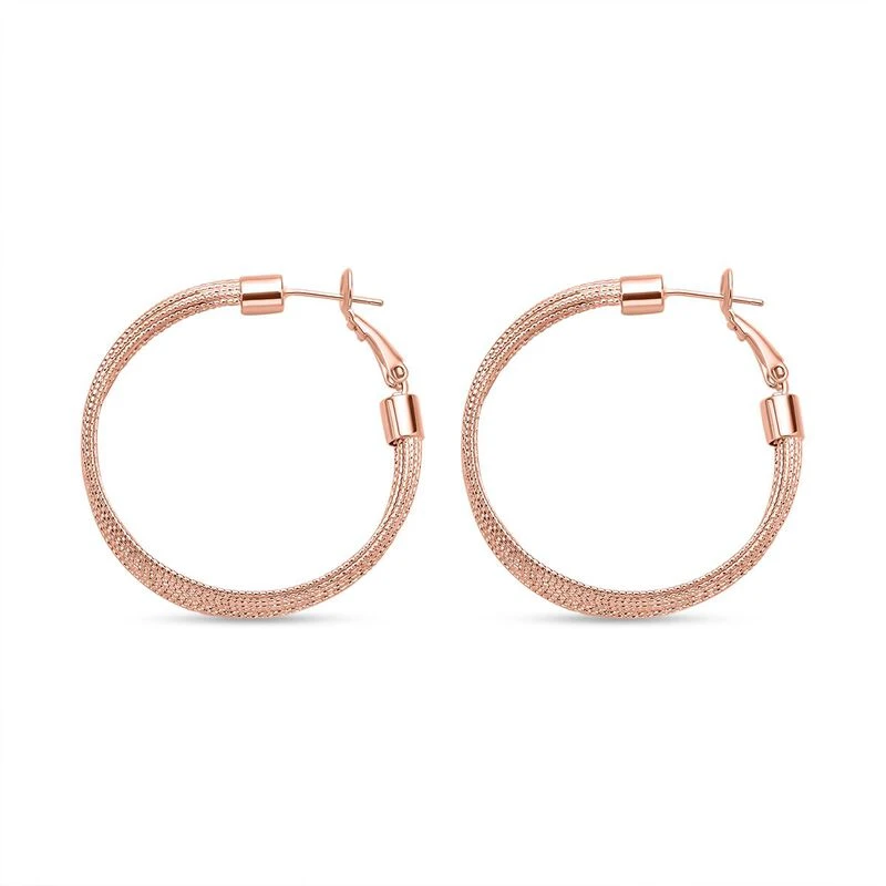 Designer Inspirierte Creolen, Roséfarben 6 Designer Inspirierte Creolen, Roséfarben – Bild 4