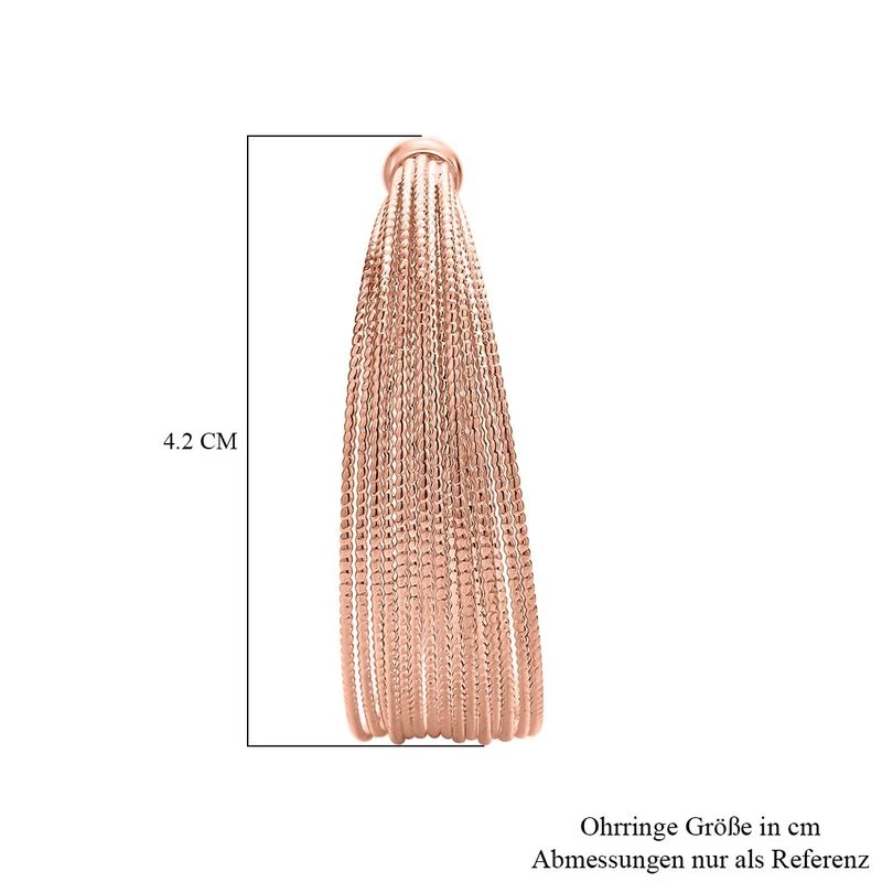 Designer Inspirierte Creolen, Roséfarben 7 Designer Inspirierte Creolen, Roséfarben – Bild 5