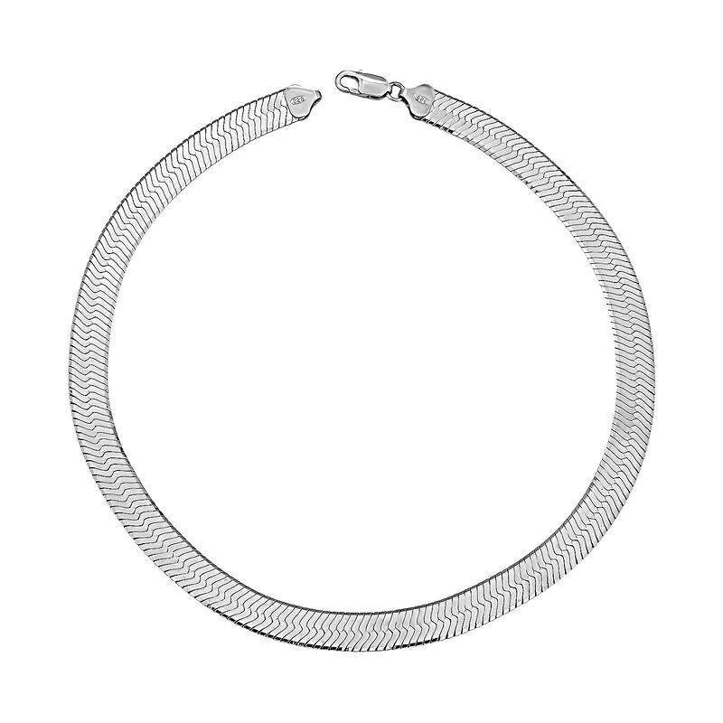 Italienisches Fischgrät-Collier, Ca. 45 Cm, 925 Silber Ca. 41,47g 3 Italienisches Fischgrät-Collier, Ca. 45 Cm, 925 Silber Ca. 41,47g