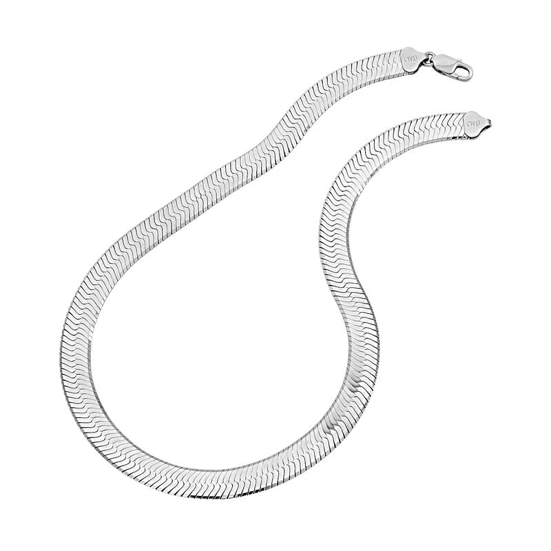 Italienisches Fischgrät-Collier, Ca. 45 Cm, 925 Silber Ca. 41,47g 6 Italienisches Fischgrät-Collier, Ca. 45 Cm, 925 Silber Ca. 41,47g – Bild 4