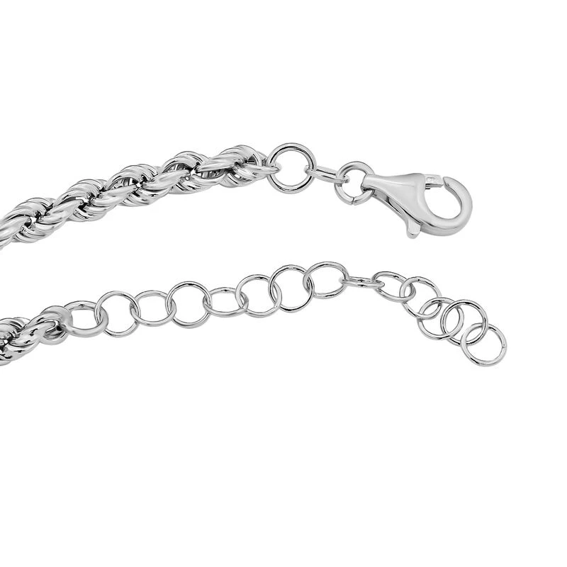 Italienische Kordelkette, Ca. 45+5 Cm, 925 Silber 4 Italienische Kordelkette, Ca. 45+5 Cm, 925 Silber – Bild 2