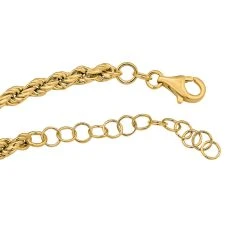 Italienische Kordelkette, Ca. 45+5 Cm, 925 Silber Vergoldet -Schmuck Shoplc 7262601 1