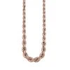 Italienische Kordelkette, Ca. 45+5 Cm, 925 Silber Rosévergoldet -Schmuck Shoplc 7262602