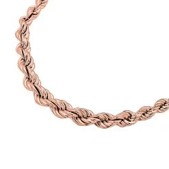 Italienische Kordelkette, Ca. 45+5 Cm, 925 Silber Rosévergoldet -Schmuck Shoplc 7262602 2