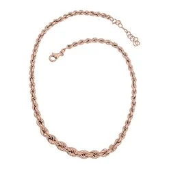 Italienische Kordelkette, Ca. 45+5 Cm, 925 Silber Rosévergoldet -Schmuck Shoplc 7262602 3