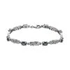 London Blau Topas Armband, Ca. 19 Cm, 925 Silber Platiniert Ca. 4.32 Ct -Schmuck Shoplc 7262617