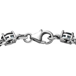London Blau Topas Armband, Ca. 19 Cm, 925 Silber Platiniert Ca. 4.32 Ct -Schmuck Shoplc 7262617 3