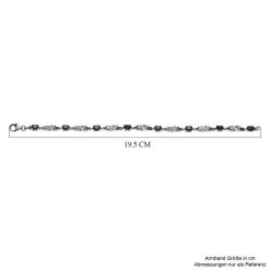 London Blau Topas Armband, Ca. 19 Cm, 925 Silber Platiniert Ca. 4.32 Ct -Schmuck Shoplc 7262617 4