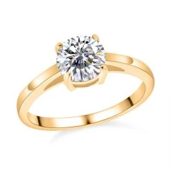 Lustro Stella - Weißer Zirkonia Ring, 925 Silber Vergoldet (Größe 16.00) Ca. 2.15 Ct -Schmuck Shoplc 7263007 3