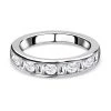 Lustro Stella - Weißer Zirkonia Ring, 925 Silber Platiniert (Größe 16.00) Ca. 1.36 Ct -Schmuck Shoplc 7263177