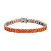 Salamanca Feueropal Armband, Ca. 19 Cm, 925 Silber Platiniert Ca. 9.74 Ct -Schmuck Shoplc 7263643