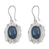 Royal Bali Kollektion - Labradorit Ohrringe, 925 Silber, Ca. 11,10 Ct -Schmuck Shoplc 7264202