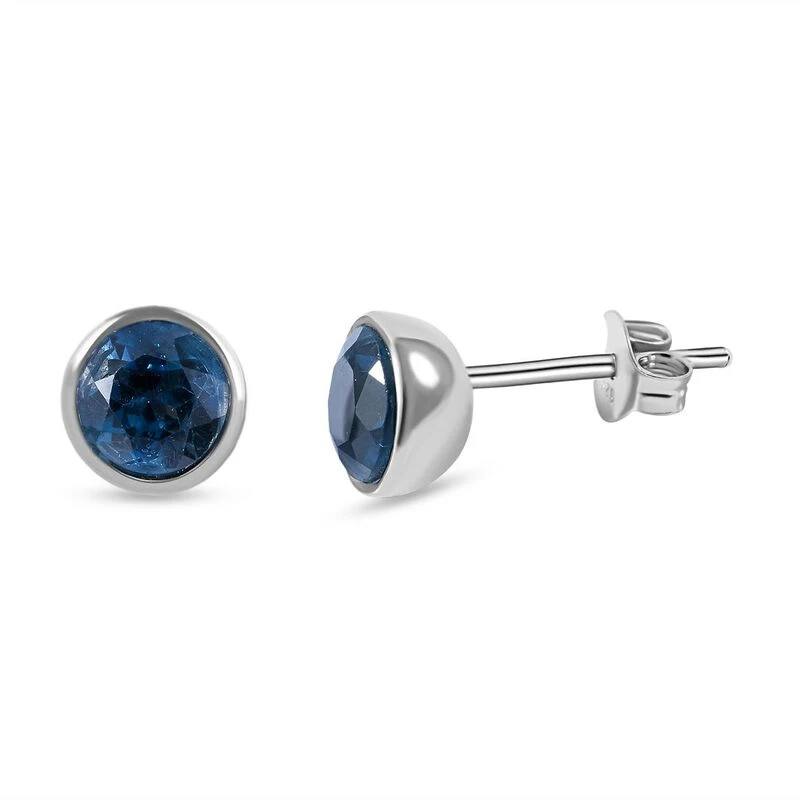 London Blau Topas Ohrstecker, 925 Silber Rhodiniert Ca. 2.10 Ct 3 London Blau Topas Ohrstecker, 925 Silber Rhodiniert Ca. 2.10 Ct