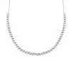 Moissanit Halskette, Ca. 45 Cm, 925 Silber Ca. 10.34 Ct -Schmuck Shoplc 7264528