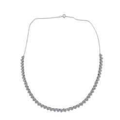 Moissanit Halskette, Ca. 45 Cm, 925 Silber Ca. 10.34 Ct 10 Moissanit Halskette, Ca. 45 Cm, 925 Silber Ca. 10.34 Ct -Schmuck Shoplc 7264528 2