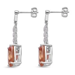 Champagner Und Weiße Zirkonia Ohrringe, Edelstahl Ca. 18.47 Ct -Schmuck Shoplc 7265512 3