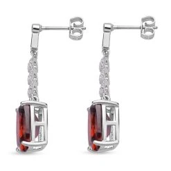 Rote Und Weiße Zirkonia Ohrringe, Edelstahl Ca. 18.47 Ct -Schmuck Shoplc 7265525 3