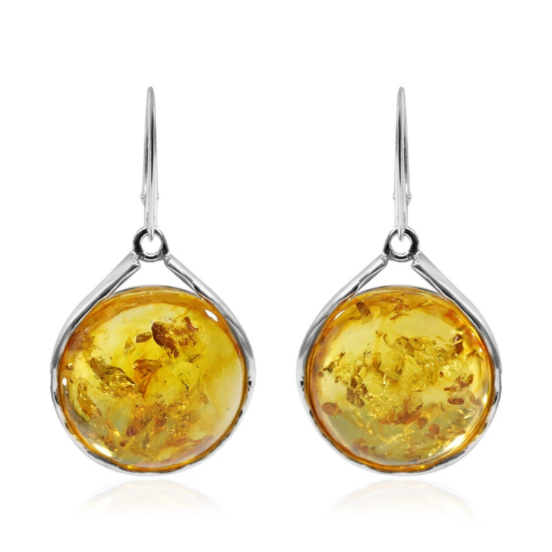 Natürliche, Baltische Bernstein Ohrringe, 925 Silber Ca. 25.00 Ct 3 Natürliche, Baltische Bernstein Ohrringe, 925 Silber Ca. 25.00 Ct