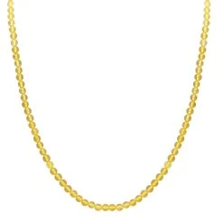 Natürliche, Baltische Bernstein Halskette, Ca. 56 Cm, 925 Silber Ca. 30.00 Ct