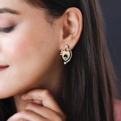 AA Kolumbianischer Smaragd Ohrringe 925 Silber Vergoldet Ca. 0.88 Ct -Schmuck Shoplc 7266597 2