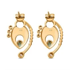 AA Kolumbianischer Smaragd Ohrringe 925 Silber Vergoldet Ca. 0.88 Ct -Schmuck Shoplc 7266597 4