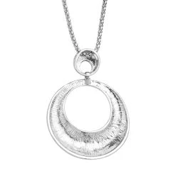 Weiße Kristall Halskette, Silberfarben Ca. 73.75 Cm -Schmuck Shoplc 7266922 2