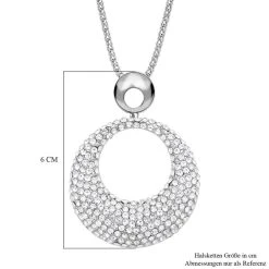 Weiße Kristall Halskette, Silberfarben Ca. 73.75 Cm -Schmuck Shoplc 7266922 3