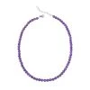 Afrikanische Amethyst Halskette, (5-7mm), Ca. 45 Cm, Edelstahl Ca. 130.00 Ct -Schmuck Shoplc 7266964