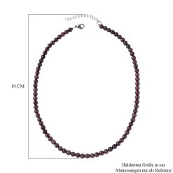 Rote Granat Halskette, Ca. 45 Cm, Edelstahl Ca. 165,00 Ct -Schmuck Shoplc 7266976 3
