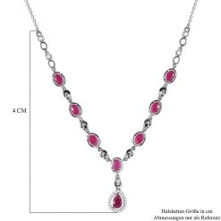 Afrikanisches Rubin (Fissure Gefüllt) Collier, Ca. 45 Cm, 925 Silber Platiniert Ca. 6.40 Ct 13 Afrikanisches Rubin (Fissure Gefüllt) Collier, Ca. 45 Cm, 925 Silber Platiniert Ca. 6.40 Ct -Schmuck Shoplc 7267259 5