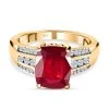Afrikanischer Rubin (Fissure Gefüllt) Und Weißer Zirkon Ring, 925 Silber Vergoldet (Größe 18.00) Ca. 4,94 Ct 1 Afrikanischer Rubin (Fissure Gefüllt) Und Weißer Zirkon Ring, 925 Silber Vergoldet (Größe 18.00) Ca. 4,94 Ct -Schmuck Shoplc 7267270