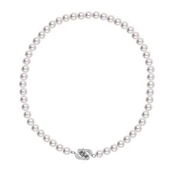 Weiße Muschelkernperle, Weiße Zirkonia Halskette, Ca. 56 Cm Messing Ca. 2.50 Ct -Schmuck Shoplc 7267368 2