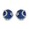 GP Celestial Kollektion - Blaue Drusen Quarz Und Tansanit Ohrringe, 925 Silber Platiniert Ca. 6.60 Ct -Schmuck Shoplc 7267482