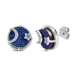GP Celestial Kollektion - Blaue Drusen Quarz Und Tansanit Ohrringe, 925 Silber Platiniert Ca. 6.60 Ct -Schmuck Shoplc 7267482 3