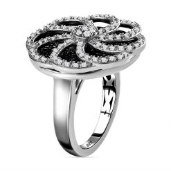 GP Italienische Garten Kollektion - Weißer Diamant Und Kanchanaburi Blauer Saphir Ring, 925 Silber Platiniert (Größe 20.00) Ca. 0.50 Ct 13 GP Italienische Garten Kollektion - Weißer Diamant Und Kanchanaburi Blauer Saphir Ring, 925 Silber Platiniert (Größe 20.00) Ca. 0.50 Ct -Schmuck Shoplc 7267633 4