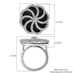 GP Italienische Garten Kollektion - Weißer Diamant Und Kanchanaburi Blauer Saphir Ring, 925 Silber Platiniert (Größe 20.00) Ca. 0.50 Ct 15 GP Italienische Garten Kollektion - Weißer Diamant Und Kanchanaburi Blauer Saphir Ring, 925 Silber Platiniert (Größe 20.00) Ca. 0.50 Ct -Schmuck Shoplc 7267633 6