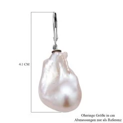 Weiße Barockperlen-Ohrringe, 925 Silber Rhodiniert -Schmuck Shoplc 7267683 4