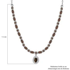 Natürlicher Jenipapo Andalusit Halskette Ca. 45 Cm 925 Silber Platiniert Ca. 3.52 Ct -Schmuck Shoplc 7268881 5