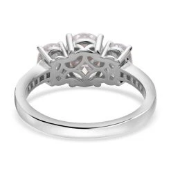 Moissanit Ring, 925 Silber Rhodiniert (Größe 16.00) Ca. 4.07 Ct -Schmuck Shoplc 7269828 4