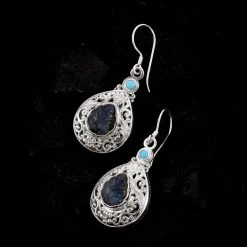 Royal Bali -Labradorit, Sleeping Beauty Türkis Ohrringe 925 Silber Ca. 10,44 Ct -Schmuck Shoplc 7269905 1