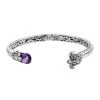 Royal Bali - Afrikanischer Amethyst Armreif, Ca. 19 Cm, 925 Silber Ca. 7.00 Ct -Schmuck Shoplc 7271278